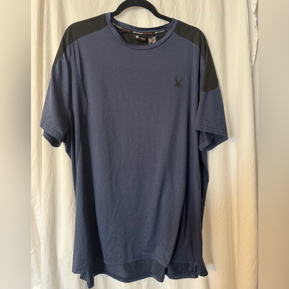 Spyder Active Men’s Navy Blue Short-Sleeve Performance Tee Size XXL